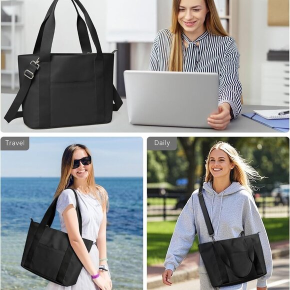 KALIDI Tote Bag for Women,Shoulder Bag with Laptop Compartment for work Leisure - Picture 3 of 7